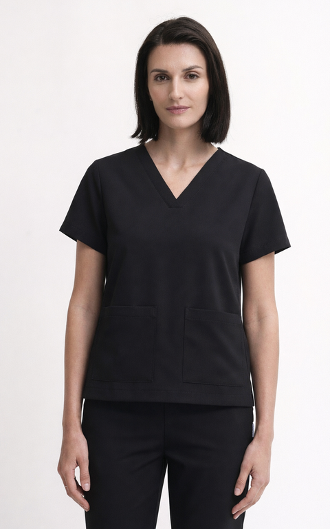 SSS 2 Pkt V Neck Scrub Top