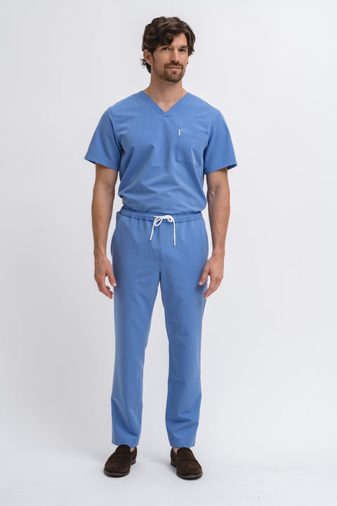 Perfect Pull on Scrub Pants in Blue