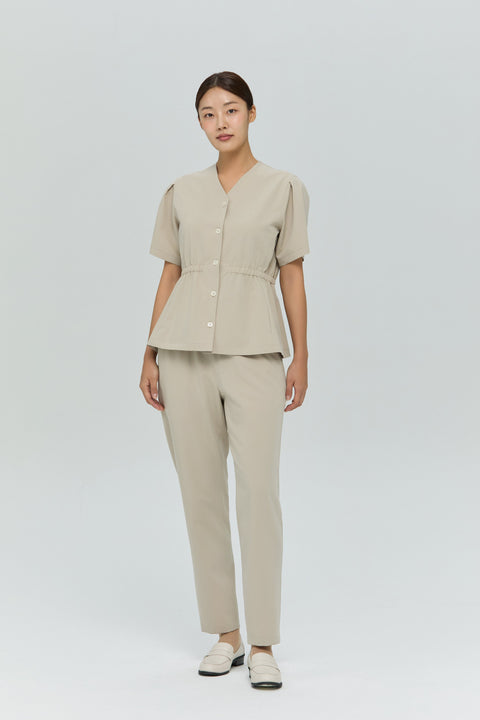 Perfect Straight Scrub Pants in Cappuccino