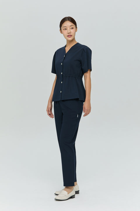 Perfect Straight Scrub Pants in Navy