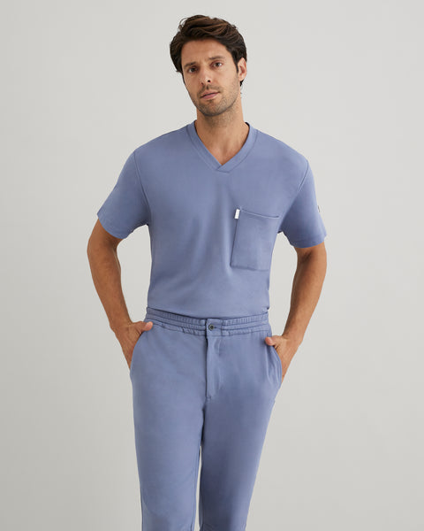Copper Jersey V Neck Scrub Top