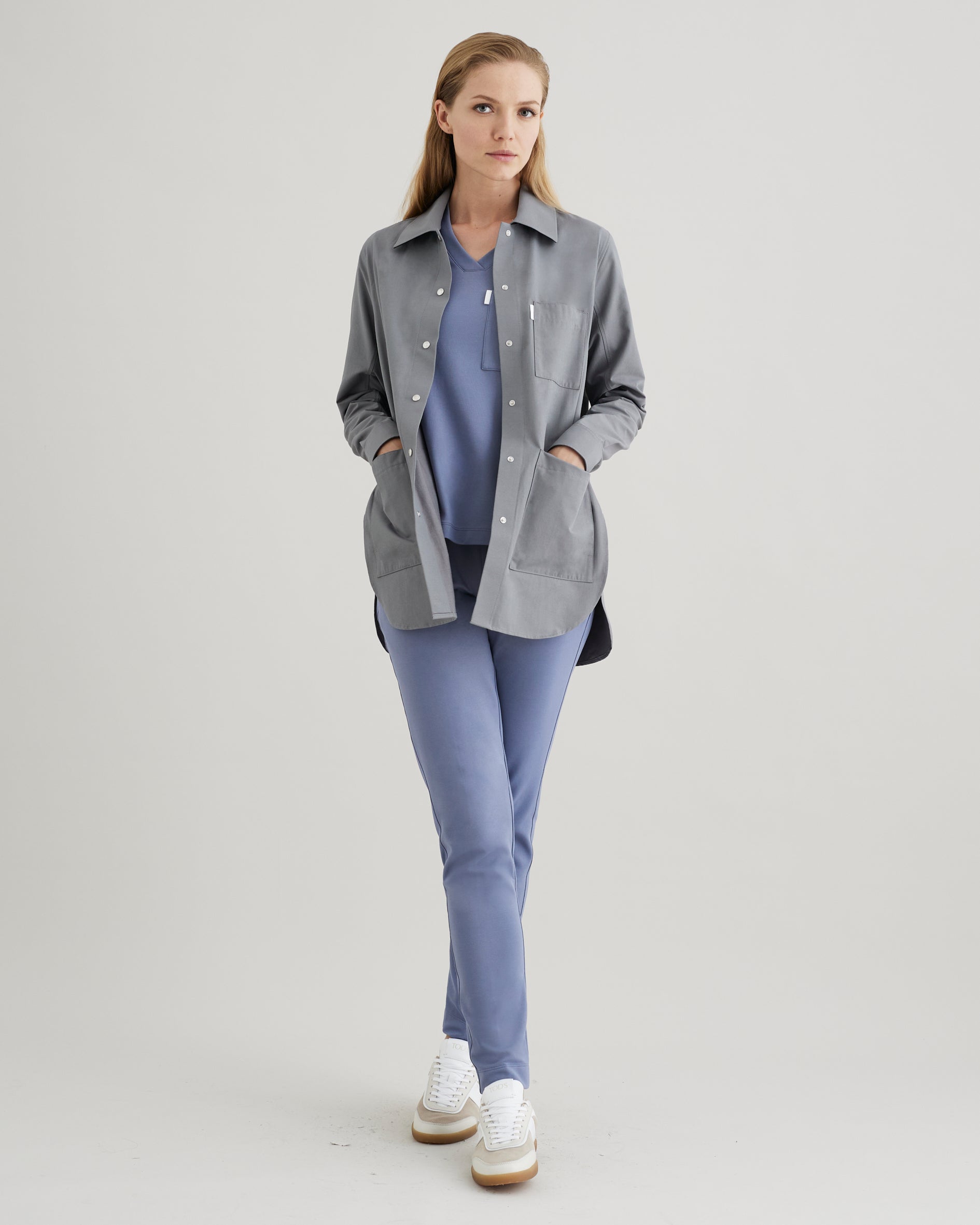Women's V-neck Office Scrub Top | Jersey Milano