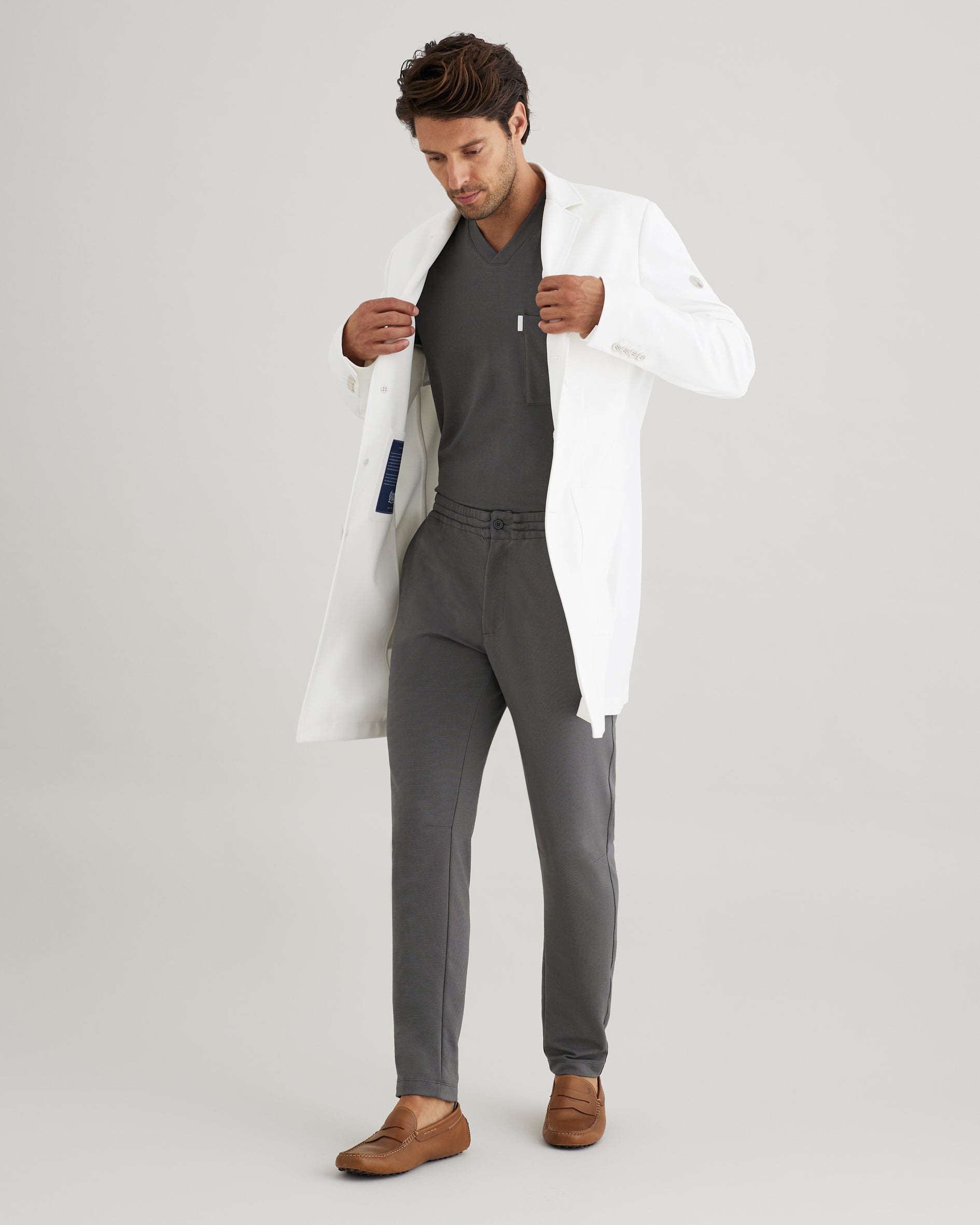 Men's V-neck Office Scrub Top | Jersey Milano