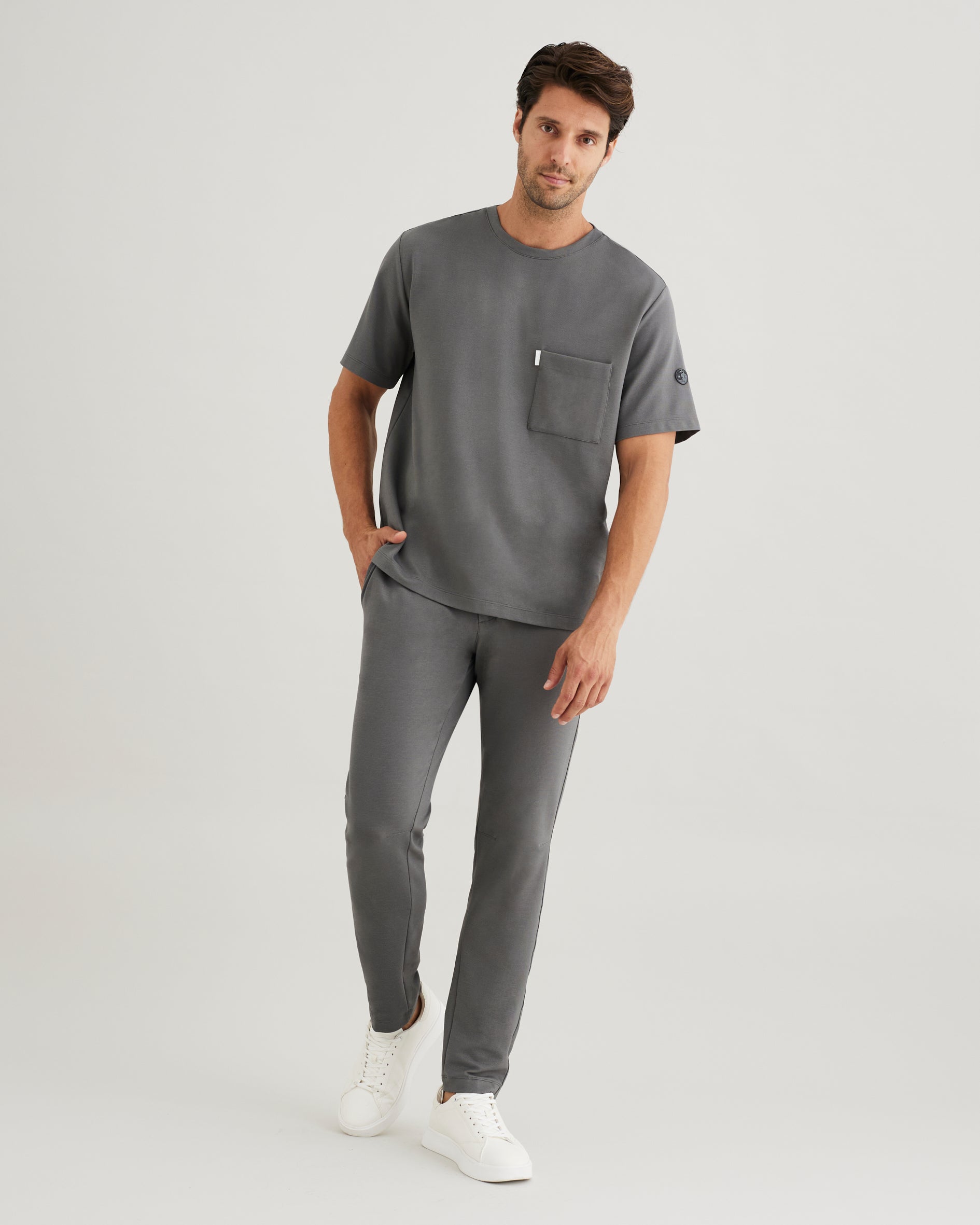Men's Crewneck Scrub Shirt | Jersey Milano