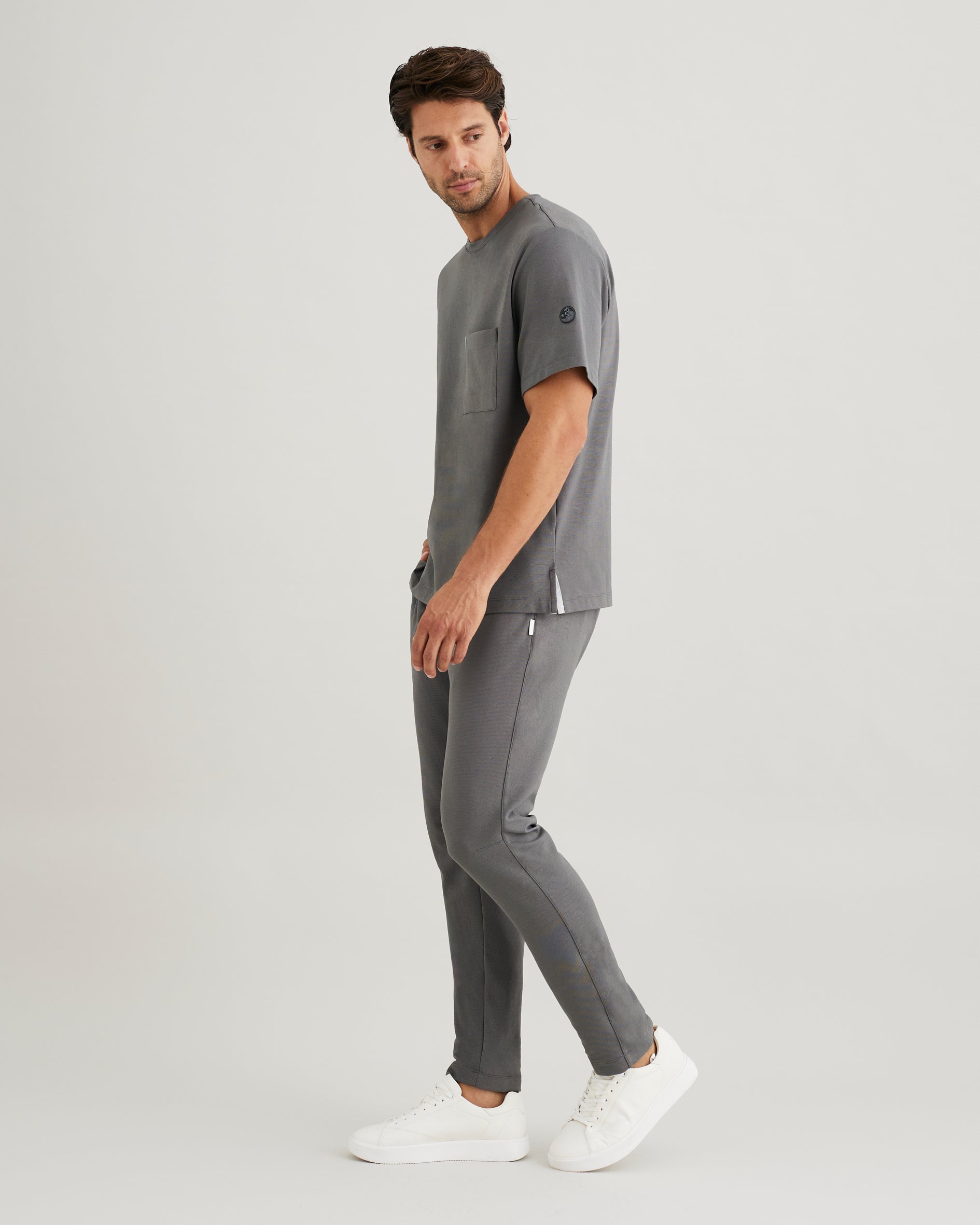 Men's Crewneck Scrub Shirt | Jersey Milano