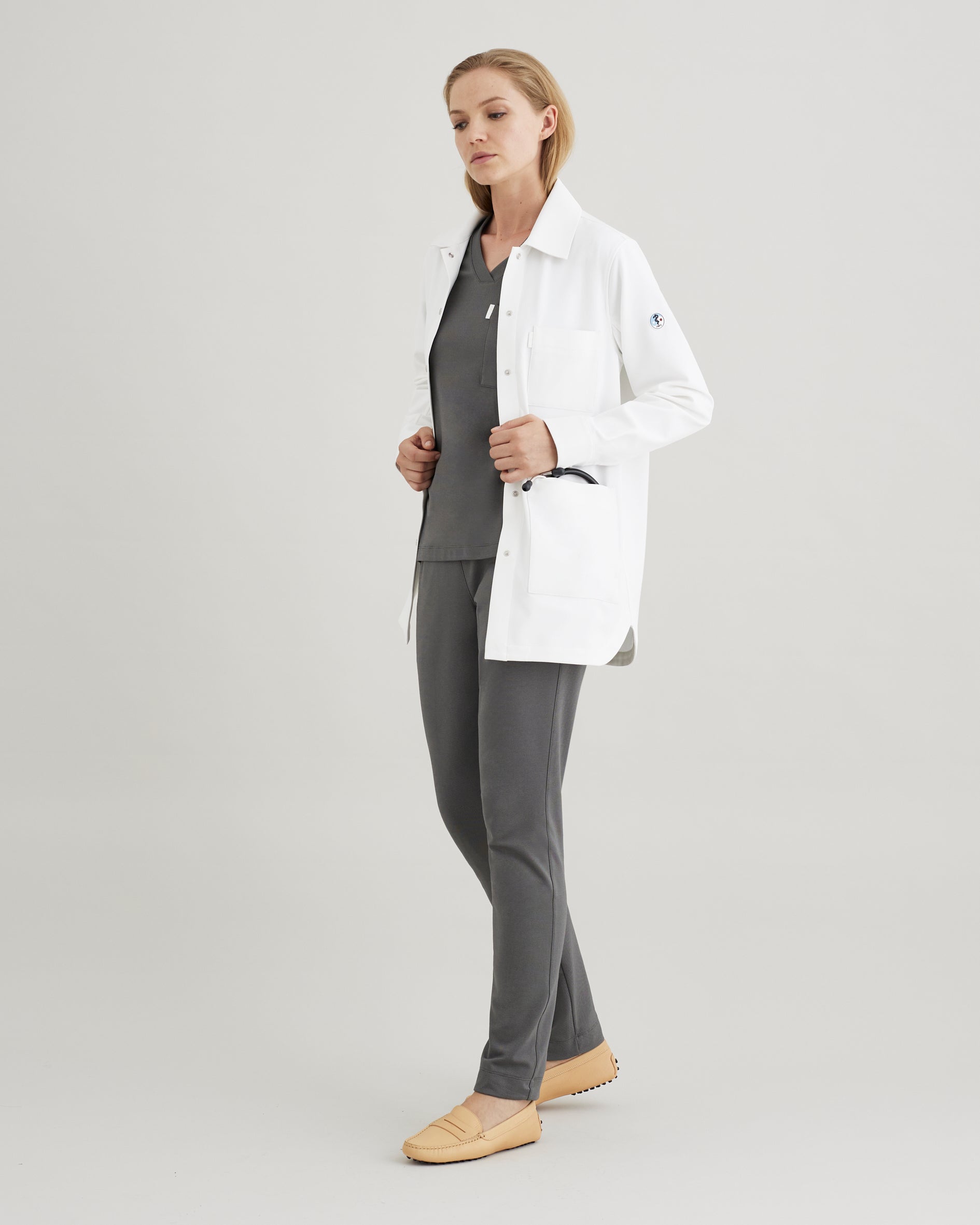 Women's V-neck Office Scrub Top | Jersey Milano