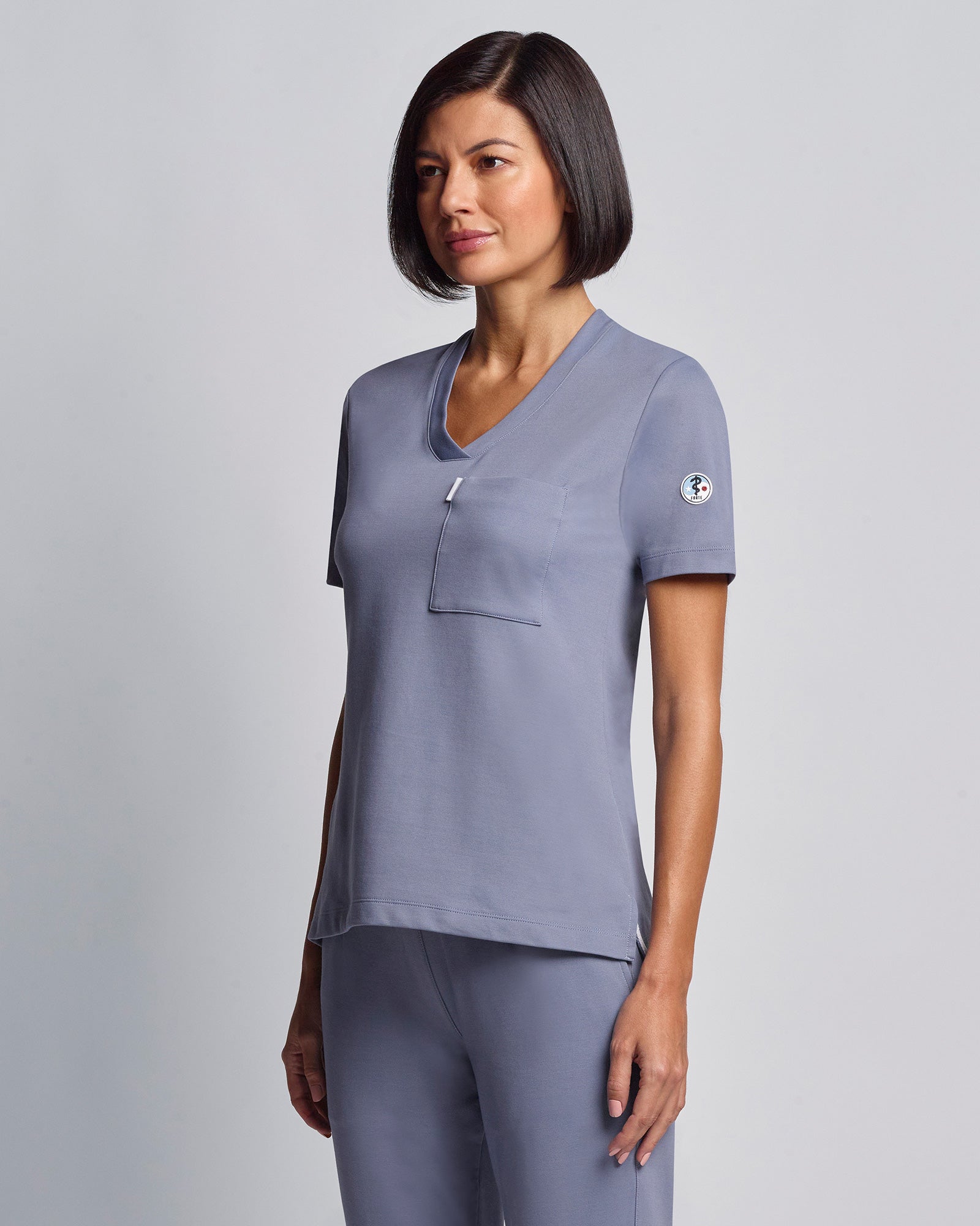 Women's V-neck Office Scrub Top | Jersey Milano