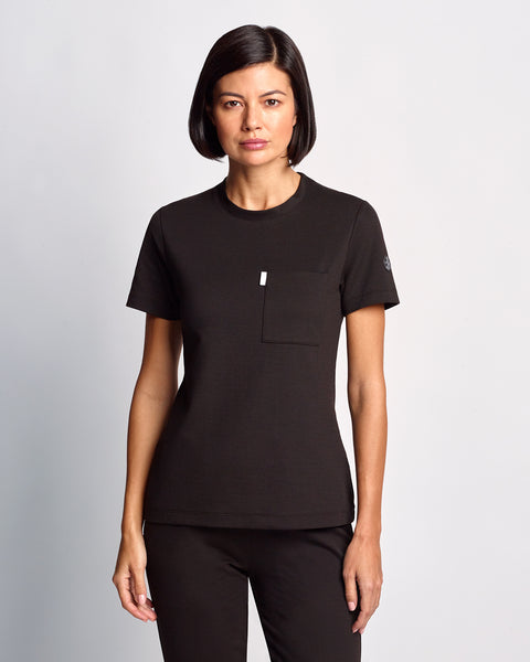 Copper Jersey Crewneck Scrub Top