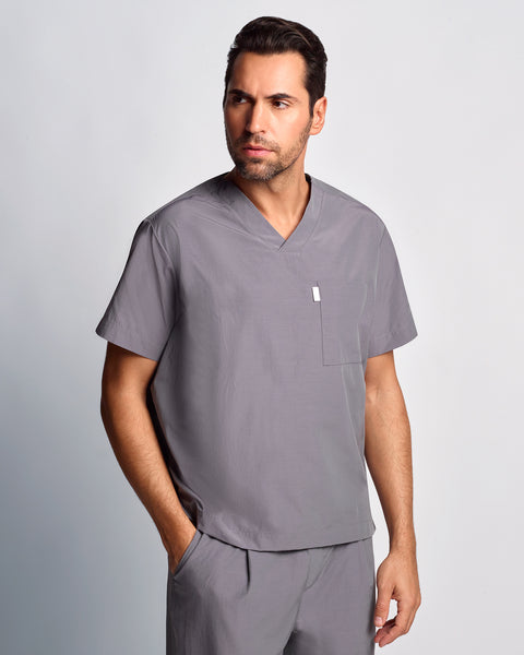 Light Copper V-neck Scrub Top