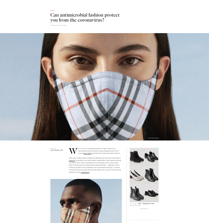 Can antimicrobial fashion protect you from the coronavirus?