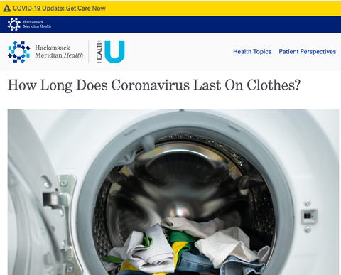 How Long Does Coronavirus Last On Clothes?