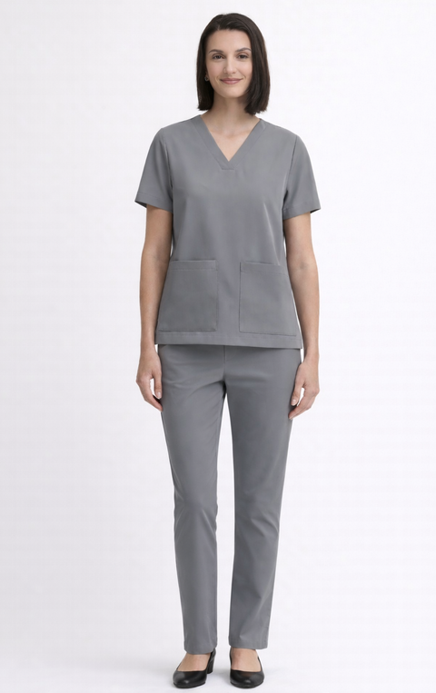 SSS Chest Pkt V Neck Scrub Top