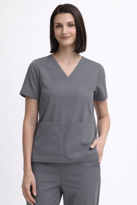 SSS Chest Pkt V Neck Scrub Top