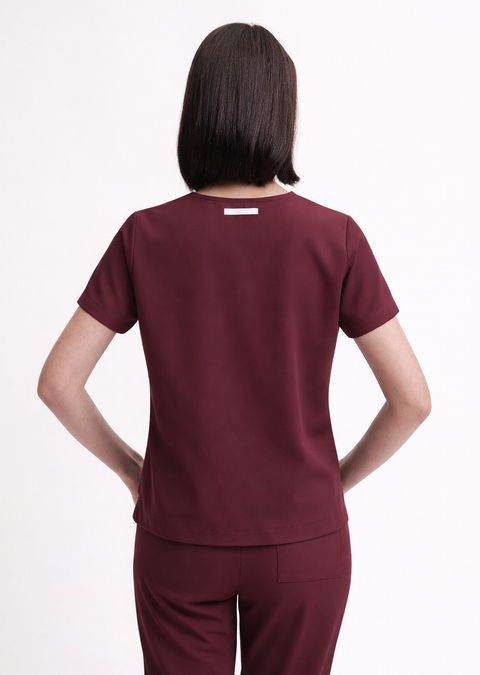SSS Chest Pkt V Neck Scrub Top