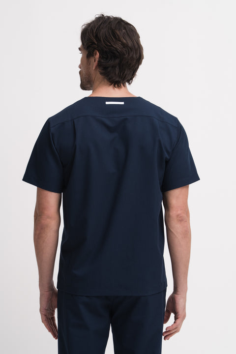 Perfect V Neck Scrub Top in Navy