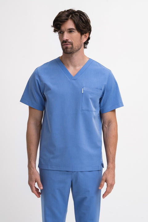 Perfect V Neck Scrub Top in Blue