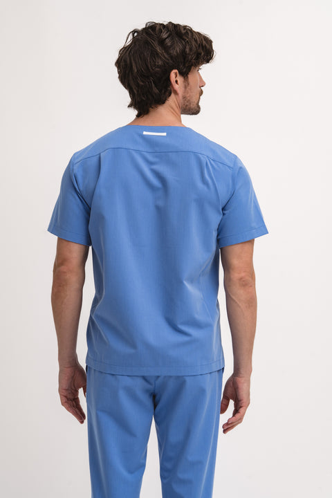 Perfect V Neck Scrub Top in Blue