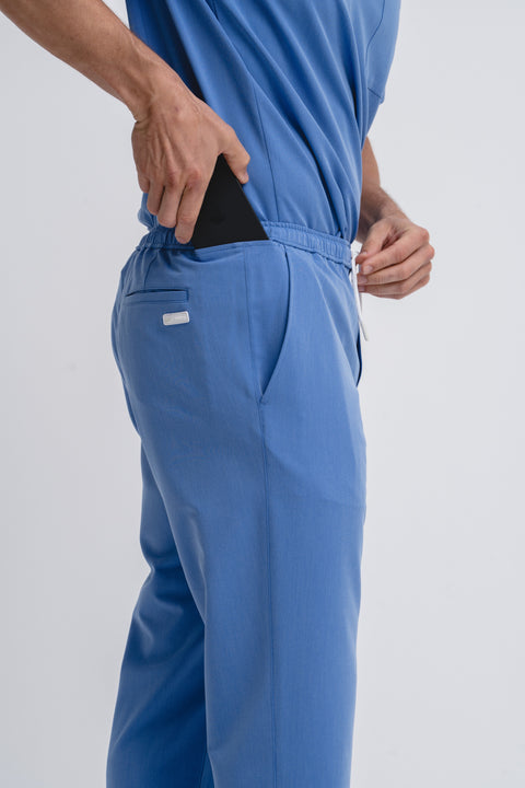 Perfect Pull on Scrub Pants in Blue