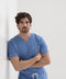 Perfect V Neck Scrub Top in Blue