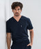 Perfect V Neck Scrub Top in Navy