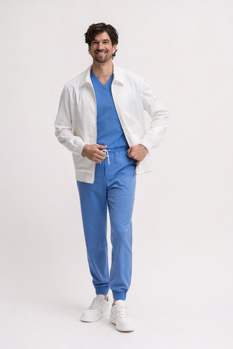 Perfect Pull on Scrub Jogger in Blue
