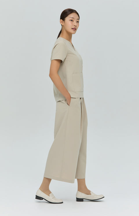 Perfect Wide Culotte Scrub Pants