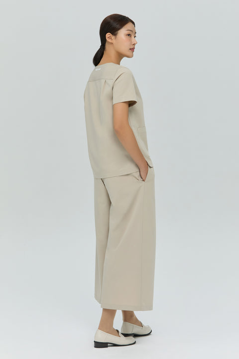 Perfect Wide Culotte Scrub Pants