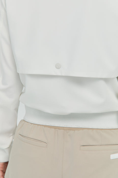 Feather Back Vent Jacket in White