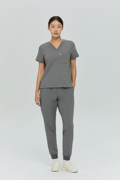 Perfect Scrub Jogger in Grey