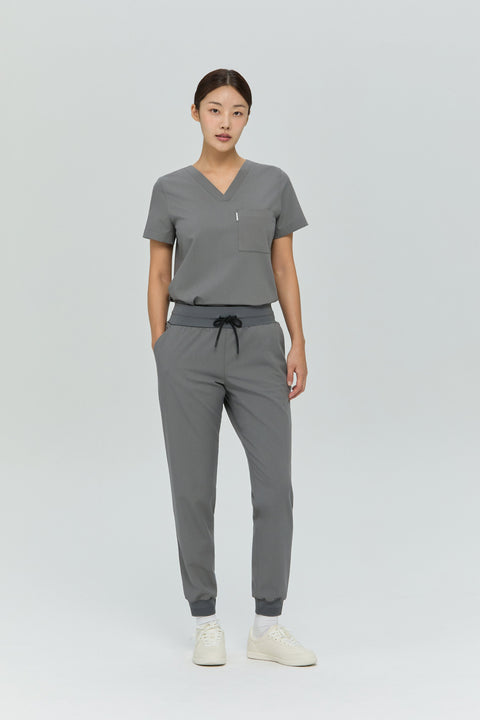 Perfect Scrub Jogger in Grey