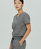 Perfect V Neck Scrub Top in Grey
