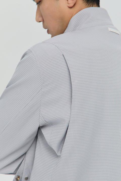 Waffle Flex Doctor's Power Jacket In Ash Grey