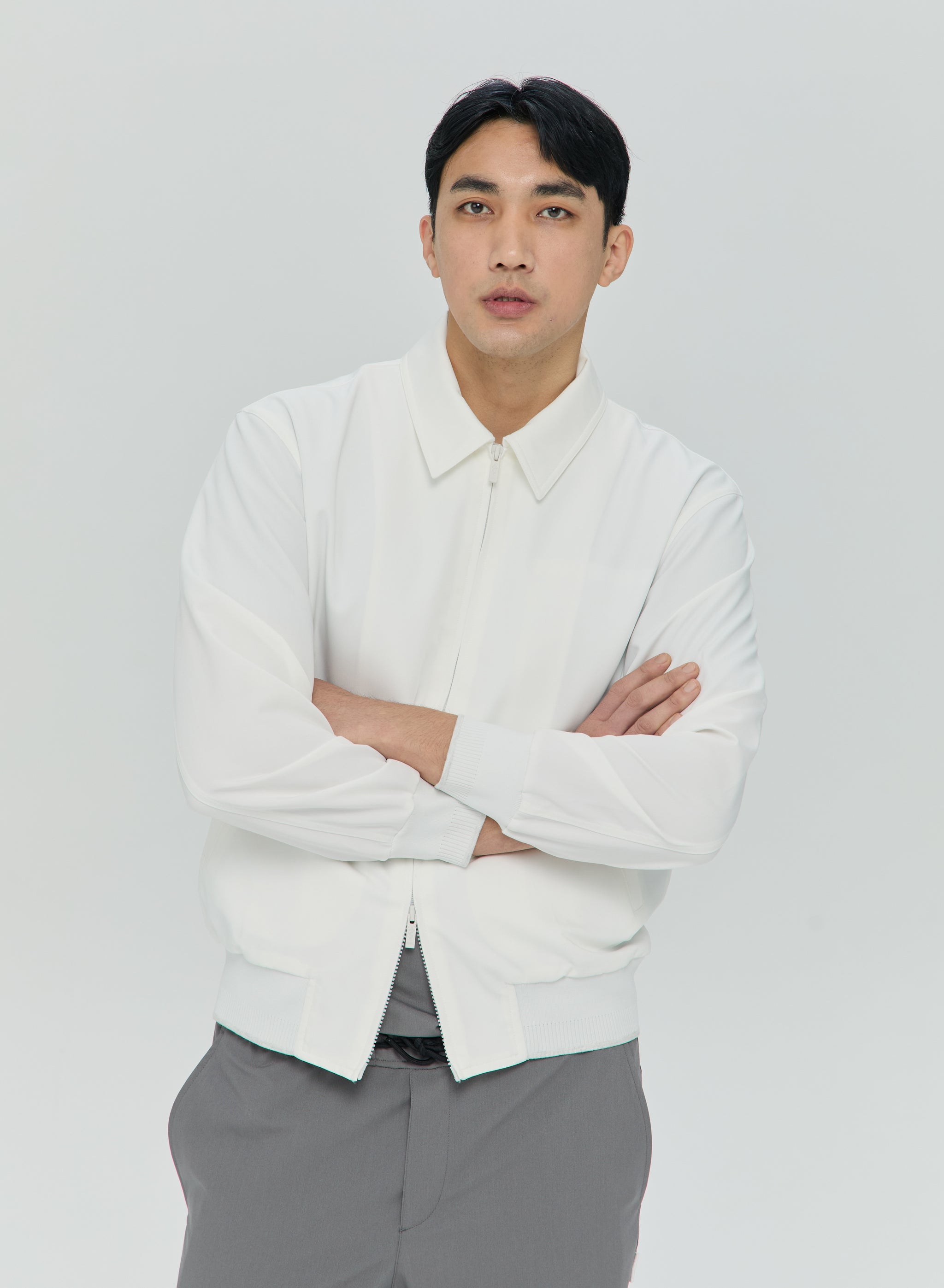 Feather Back Vent Jacket in White – L'Atelier Forte