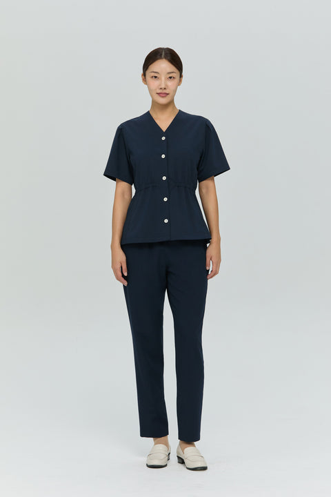 Perfect Straight Scrub Pants in Navy