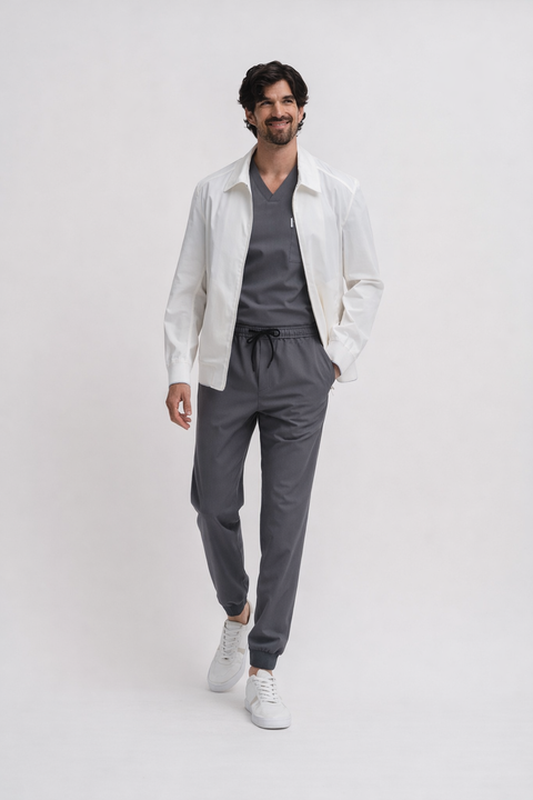 Perfect Pull on Scrub Jogger in Grey