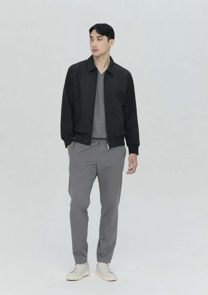 Feather Back Vent Jacket in Black