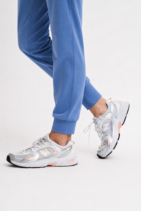 High Waist Scrub Jogger in Blue