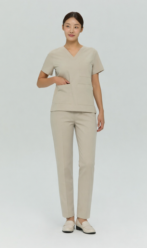 Perfect Straight Scrub Pants Navy