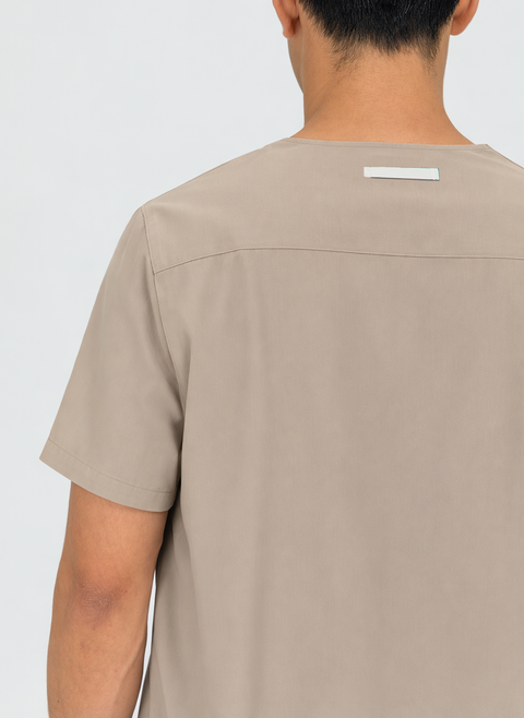 Perfect V Neck Scrub Top in Cappuccino