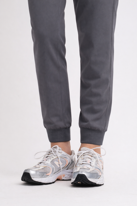 High Waist Scrub Jogger in Grey