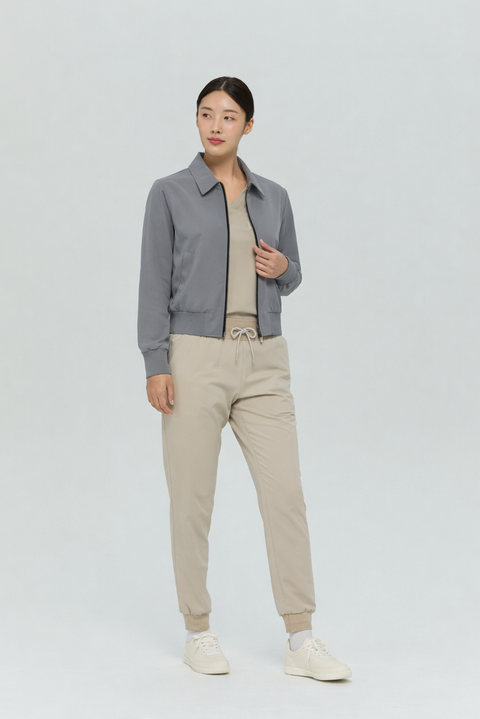 Feather Back Vent Jacket in Grey