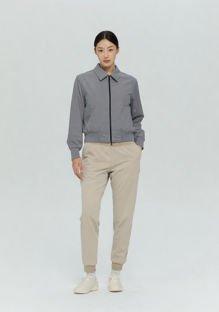 Feather Back Vent Jacket in Grey