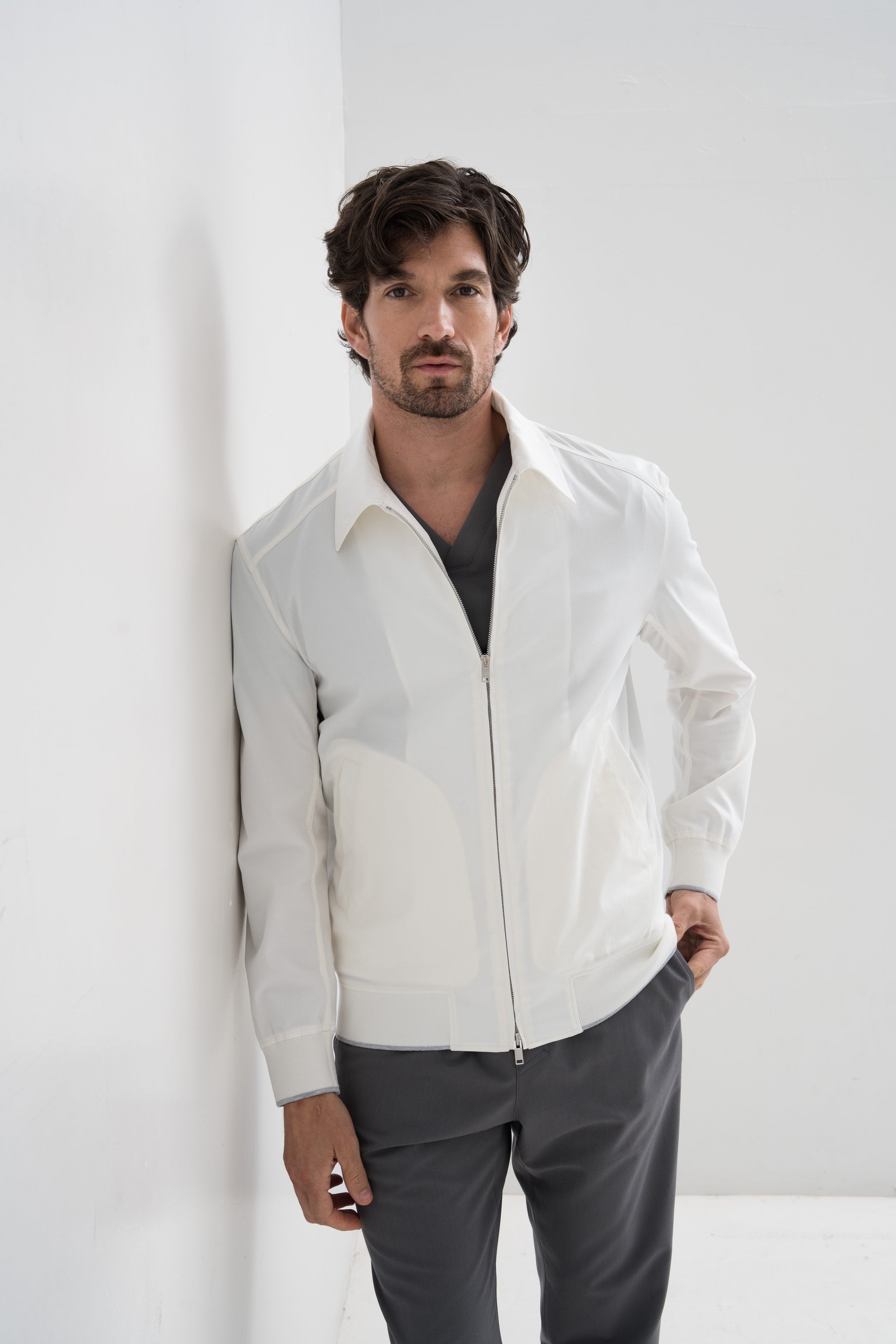 Organic Cotton Dr's Balmacaan in White – L'Atelier Forte