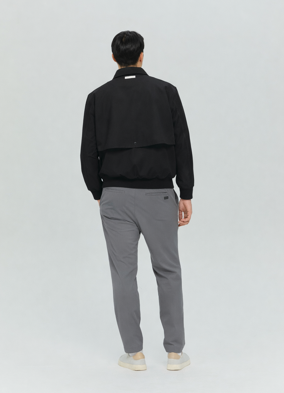 Feather Back Vent Jacket in Black