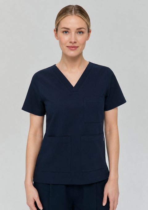Perfect V Neck 3 PKT Scrub Top