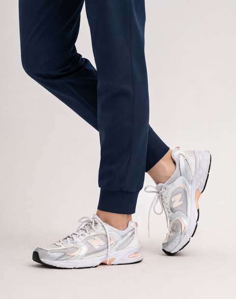 High Waist Scrub Jogger in Navy