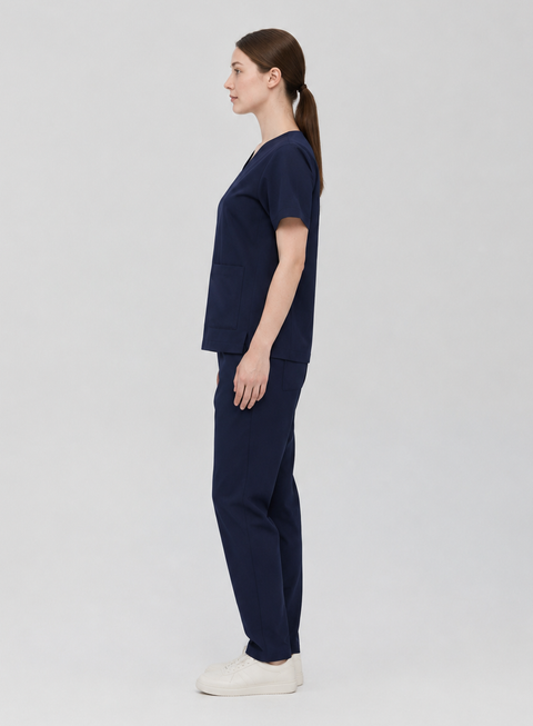 SSS Chest Pkt V Neck Scrub Top