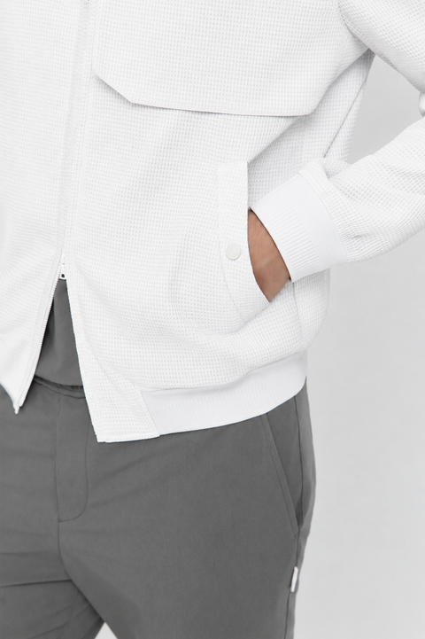 Waffle Flex Doctor's Power Jacket In Ash Grey