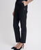 Women's scrub pant in black, front view, half body.