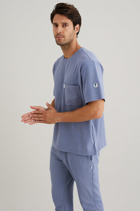 Copper Jersey Crewneck Scrub Top